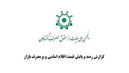گزارش رصد و پایش قیمت اقلام اساسی بازار کشور منتهی به 18 مهر 1400